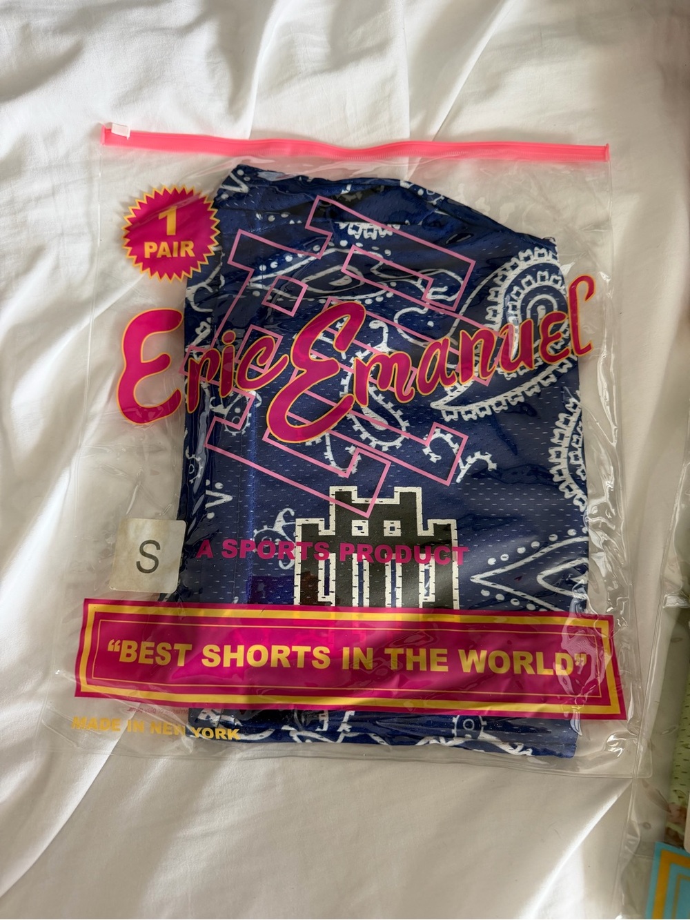 Eric Emanuel Blue Bandana Print Shorts